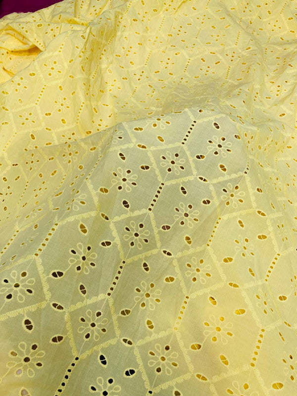 Most Premium Pure Cotton Hakuba Chikankari Fabric (Big WIDTH!!)