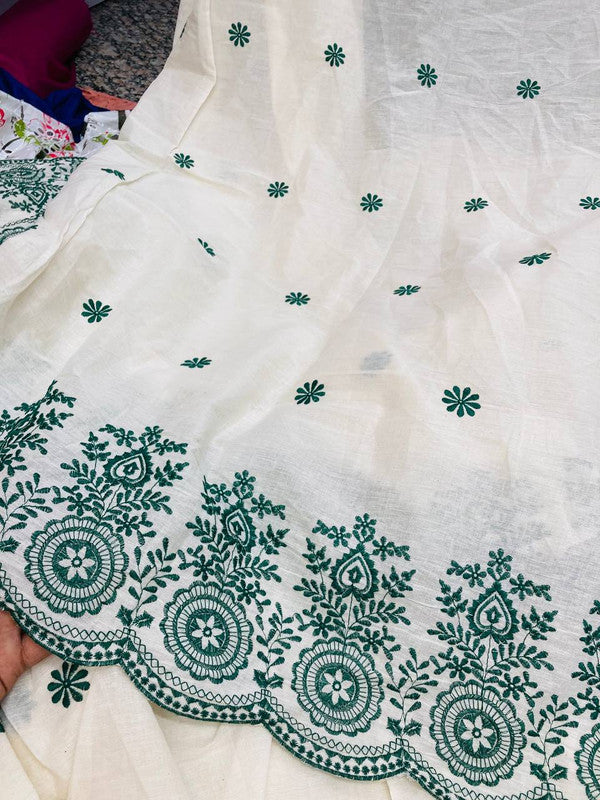 Most Premium Pure Fine Thread Embroidery Cotton FABRIC (Big WIDTH!!)