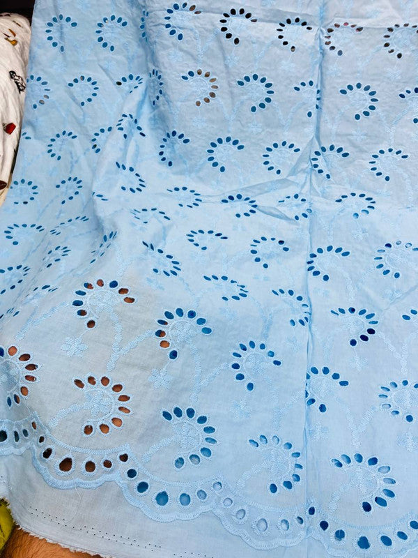 Most Premium Pure Cotton Hakuba Chikankari Fabric (Big WIDTH!!)