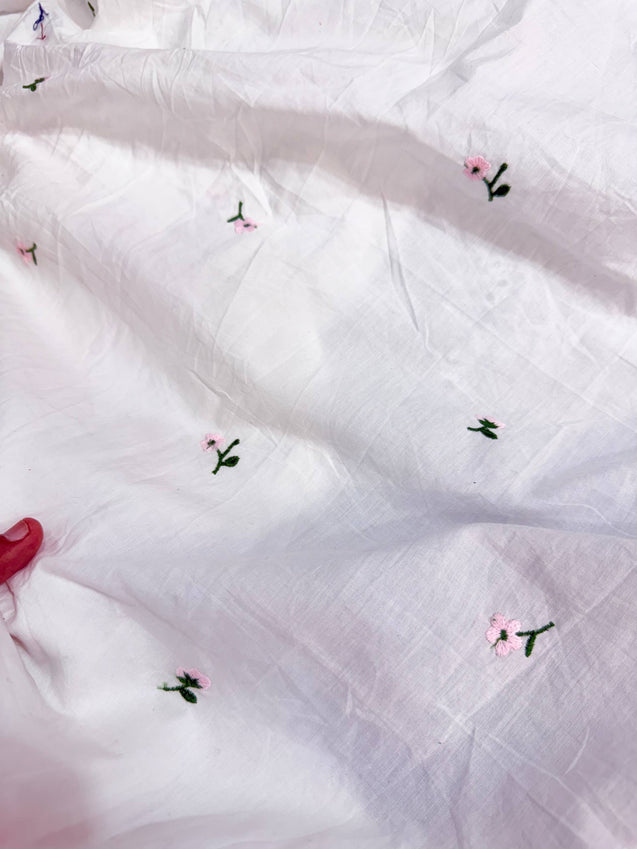 Most Premium Pure Hakuba Chikankari Cotton Fabric (Big WIDTH!!)