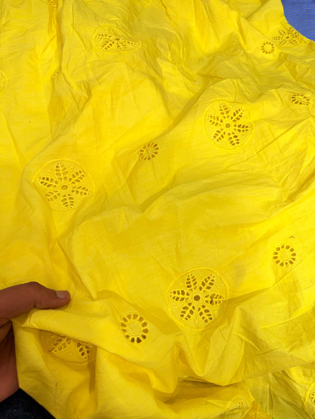 Most Premium Pure Hakuba Chikankari Cotton Fabric (Big WIDTH!!)