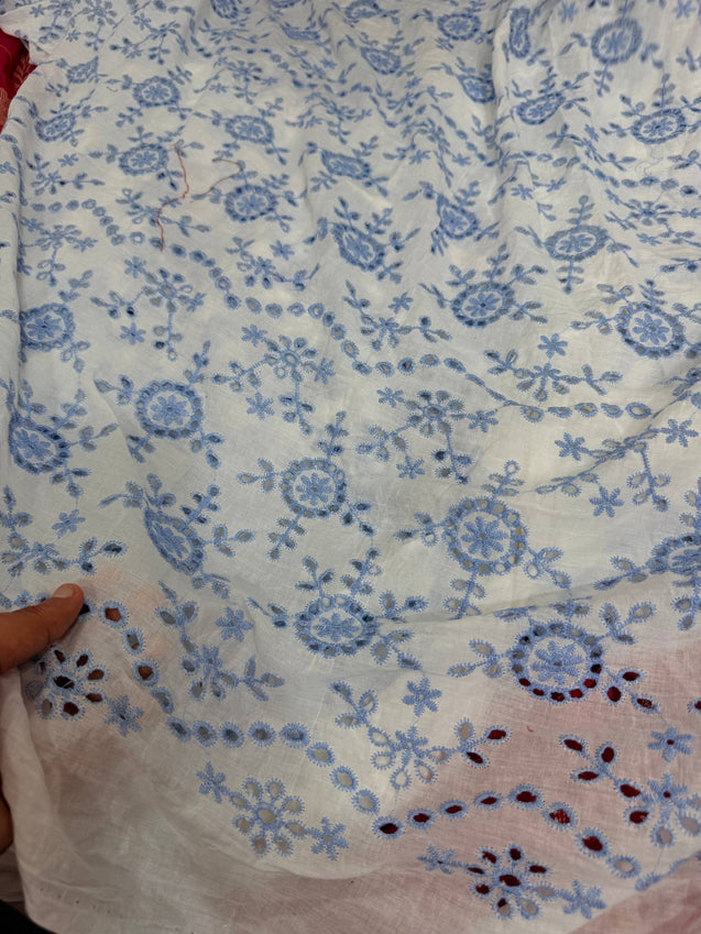 Most Premium Pure Hakuba Chikankari Cotton Fabric