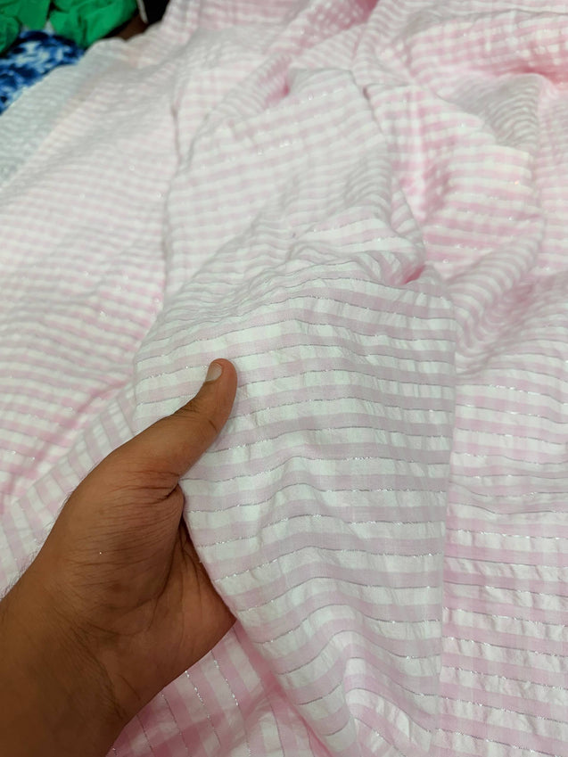 Most Premium Pure Sher Shakkar Cotton Checks PRINT (Big WIDTH!!)