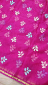 Resham Thread Embroidery On Premium Organza Fabric On SALE!!