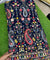 Premium Pure Quality Of Georgette With Mirror & Zara Sequin Resham Thread ( DARK BLUE )