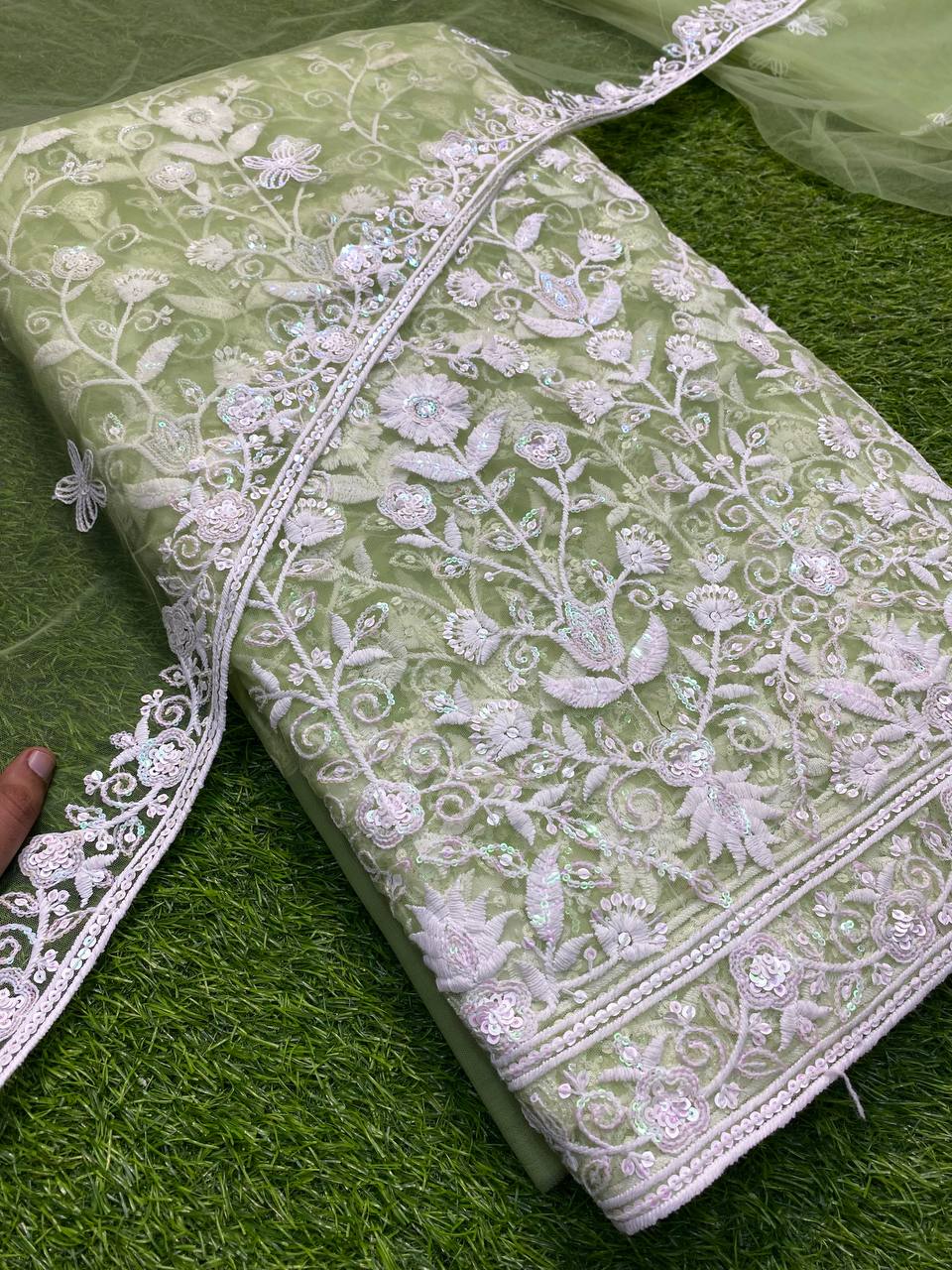 Premium Heavy Net Design Zara Sequin (Dupatta Separate)