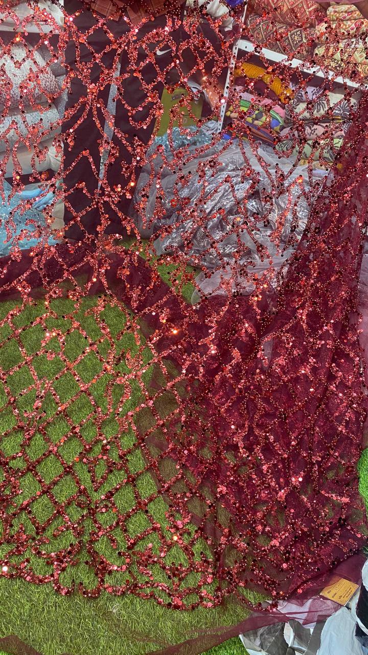 Premium Imported Handwork On Soft Net Fabric