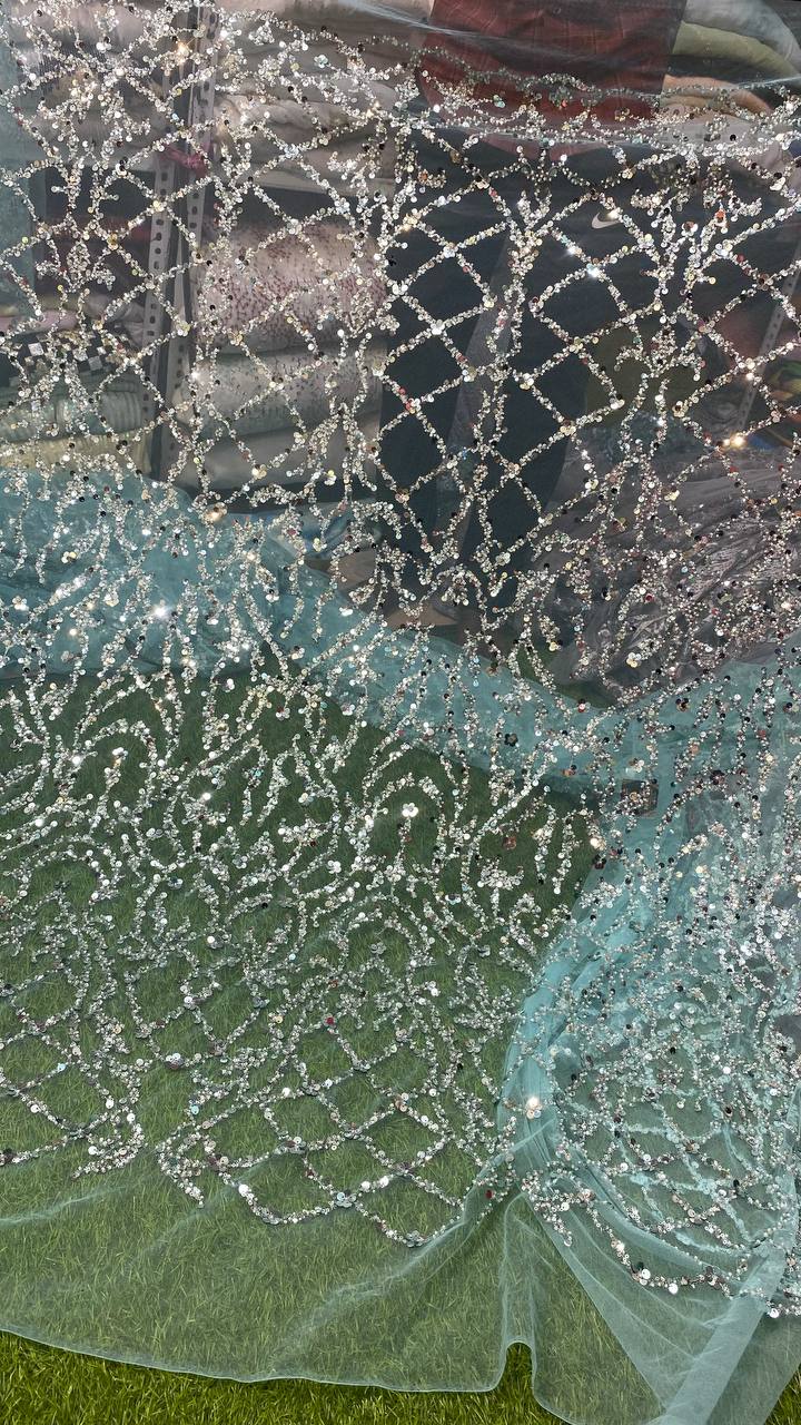 Premium Imported Handwork On Soft Net Fabric