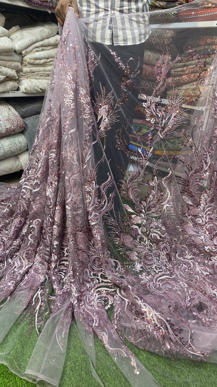 Premium Imported Handwork On Soft Net Fabric