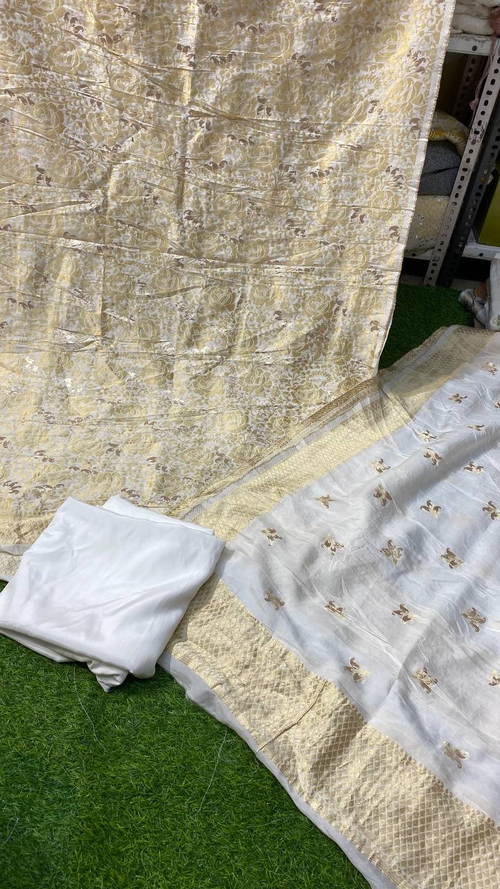 Premium Quality Dola Silk Suits With Dupatta & SALWAR (DYEABLE)