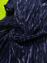 Most Premium Quality Of Imported Velvet Fabric - Crushed Velvet ( Dark Blue )