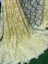 Premium Quality Of Imported Fabrics - Applique Cut Work ( Yellow )