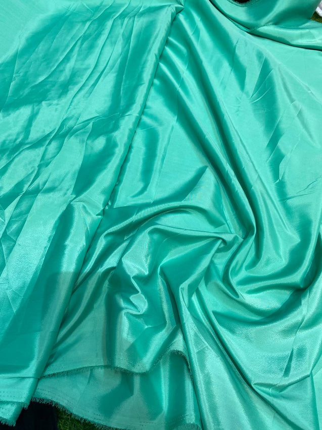 Premium Quality Of Crepe Fabric  (Sea Green)