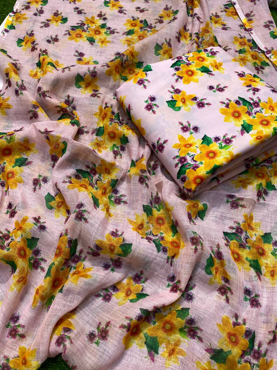 Most Premium Pure Quality Of Linen Fabric - Suit with dupatta