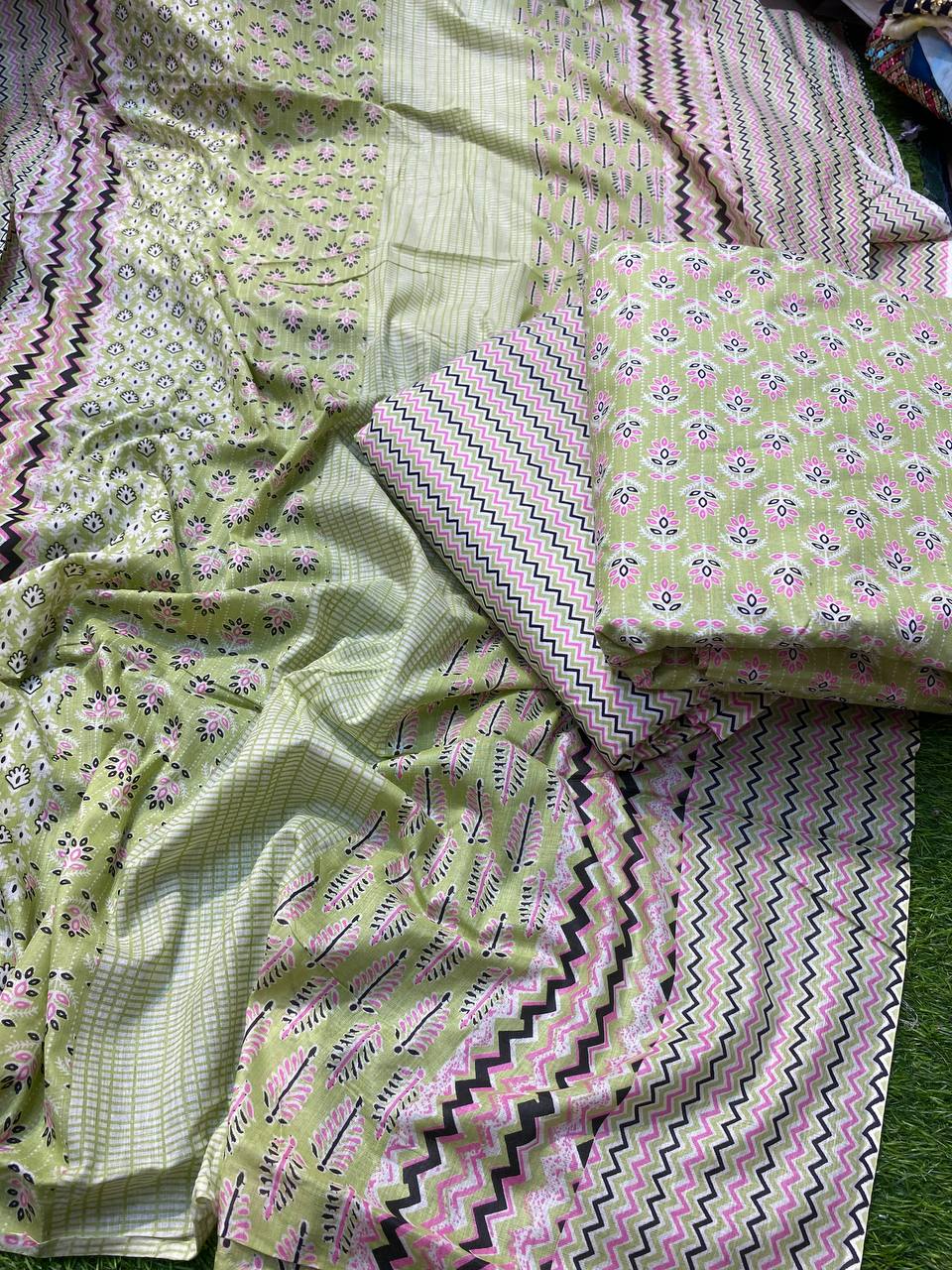 Most Premium Quality Of Pure Cotton Suits With Dupatta & Bottom♥