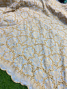 Most Premium Quality Of Imported Cotton Hakuba Chikankari Fabric - Big Width!! (Beach Sand)