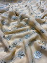 Most Premium Quality Of Pure Chinon Chiffon Fabric - Sequin Work