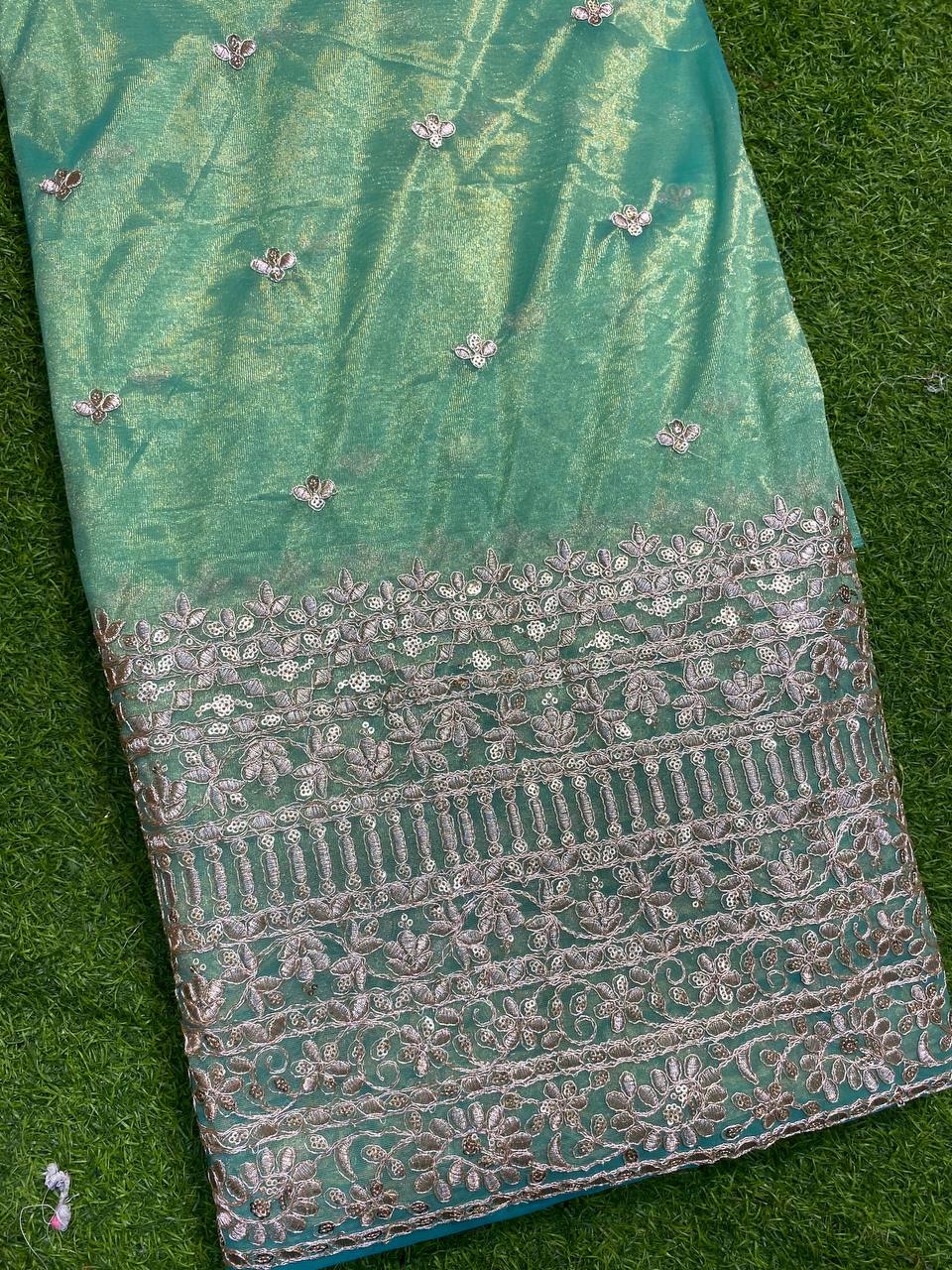 Most Premium Quality Of Organza Zari Fabric - Zari Work