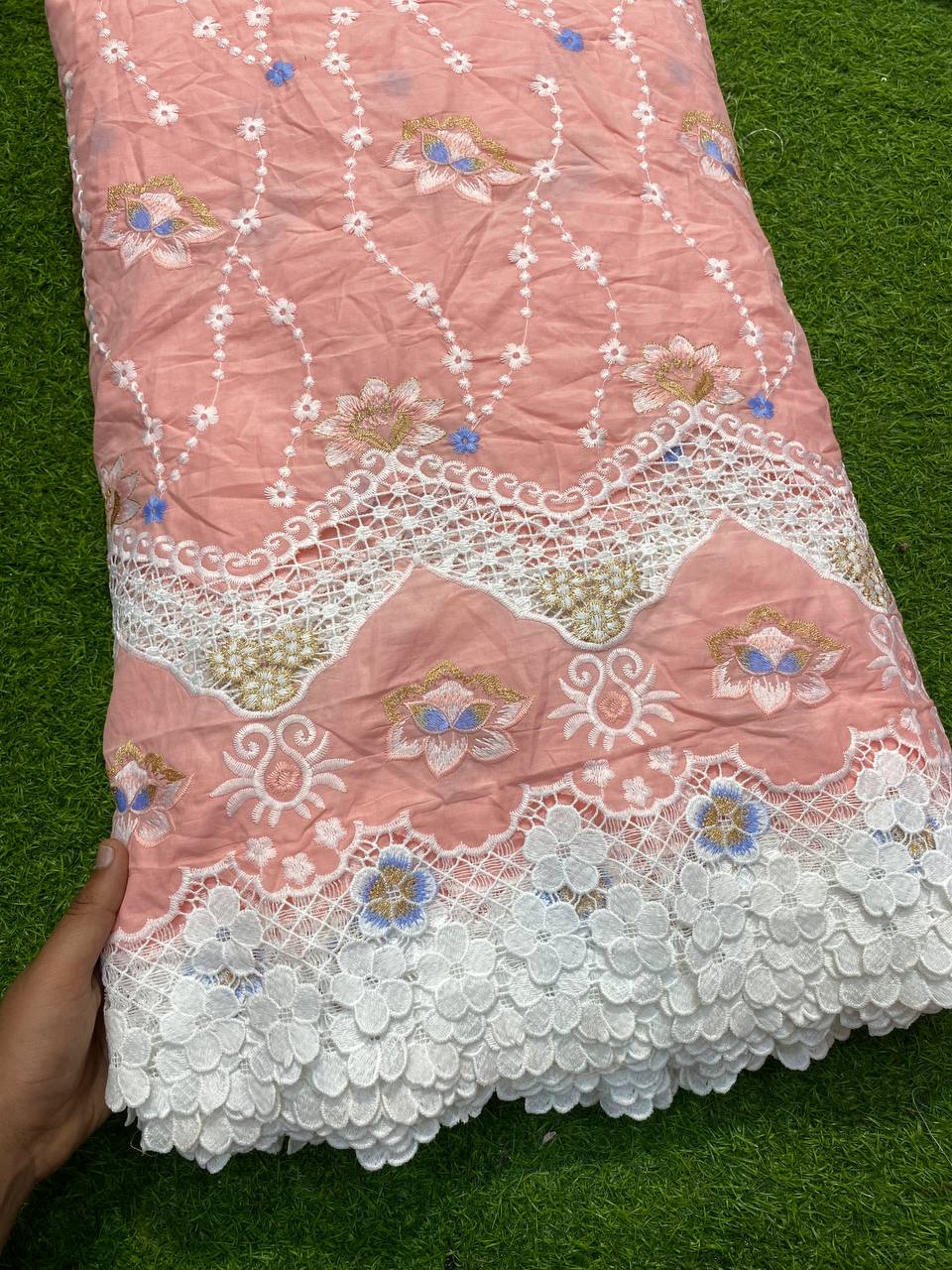 Most Premium Imported Collection Of Applique Embroidery (Pink Peach)