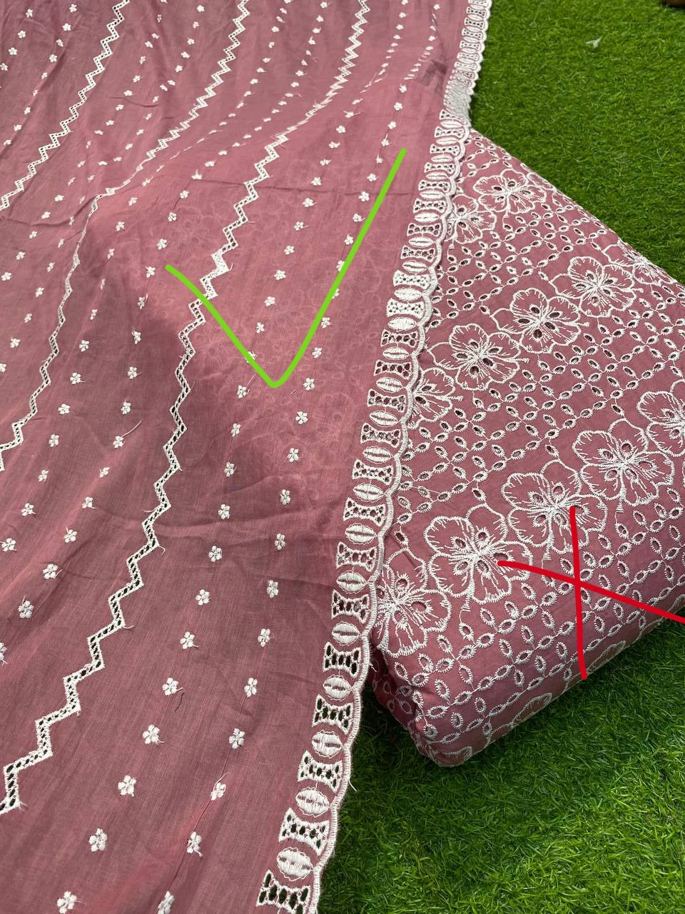 (Dupatta) Pure Cotton Mulmul Plus Dupatta
