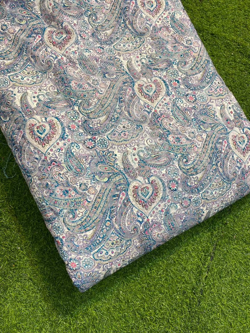 Most Premium Cotton Fabric- With Chikankari Lucknowi Printed