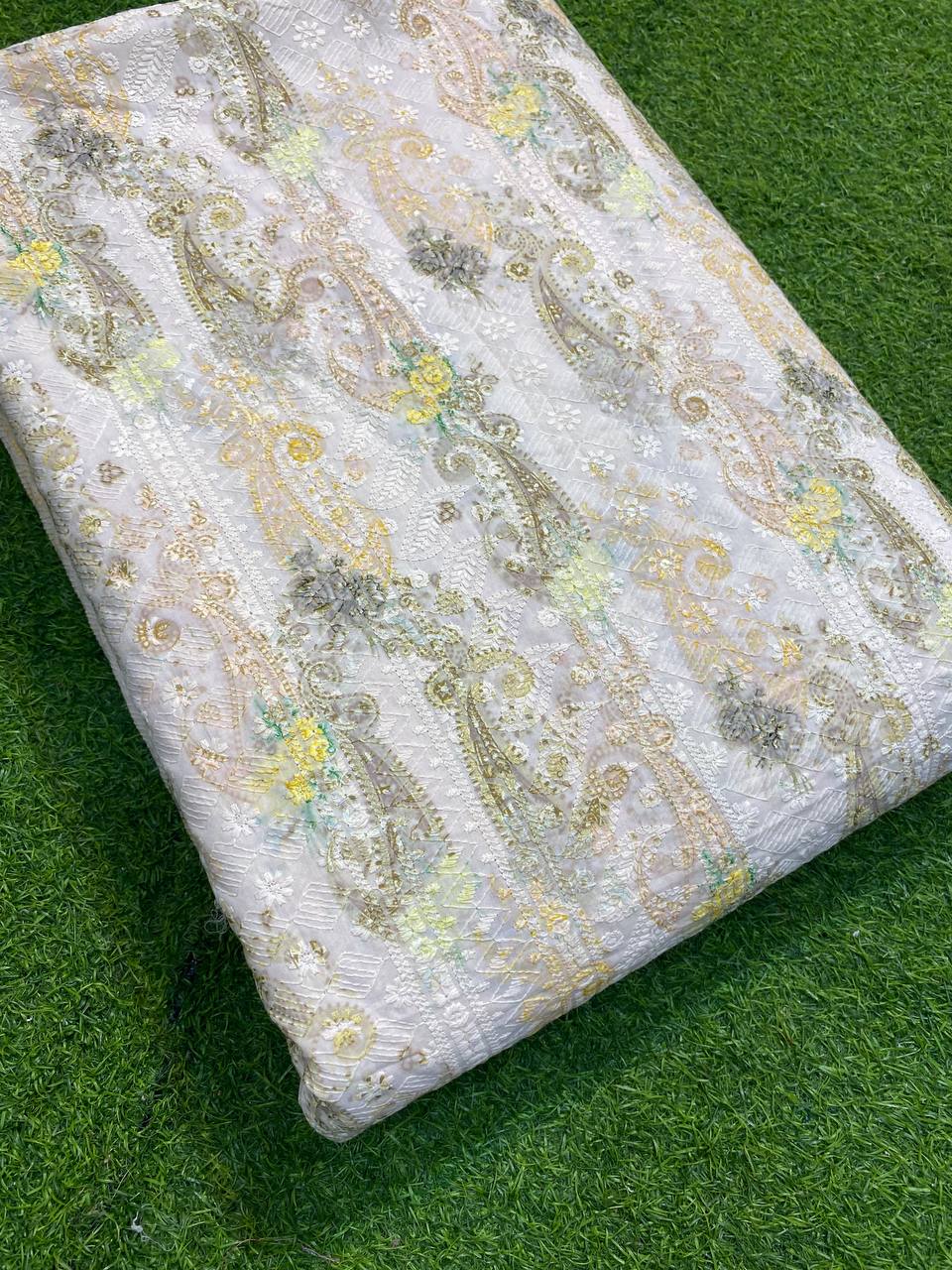 Most Premium Cotton Fabric- With Chikankari Lucknowi Printed