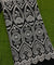 Most Premium Pure Cotton Fabric - Fine Lakhnavi Embroidery (BLACK)