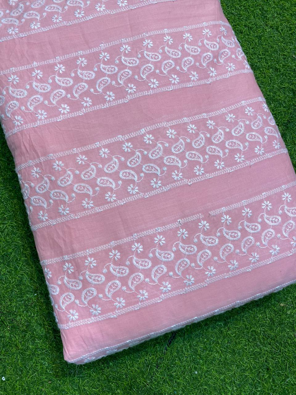 (On SALE) Most Premium Collection - Lucknowi Embroidery On Cotton Fabric