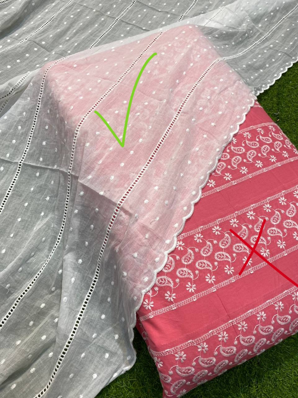 (Dupatta Only) Pure Cotton Mulmul Plus Dupatta