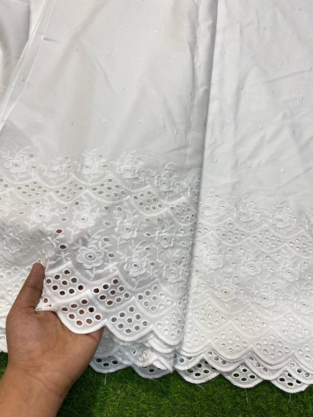 Most Premium Cotton Hakoba Chikankari Border