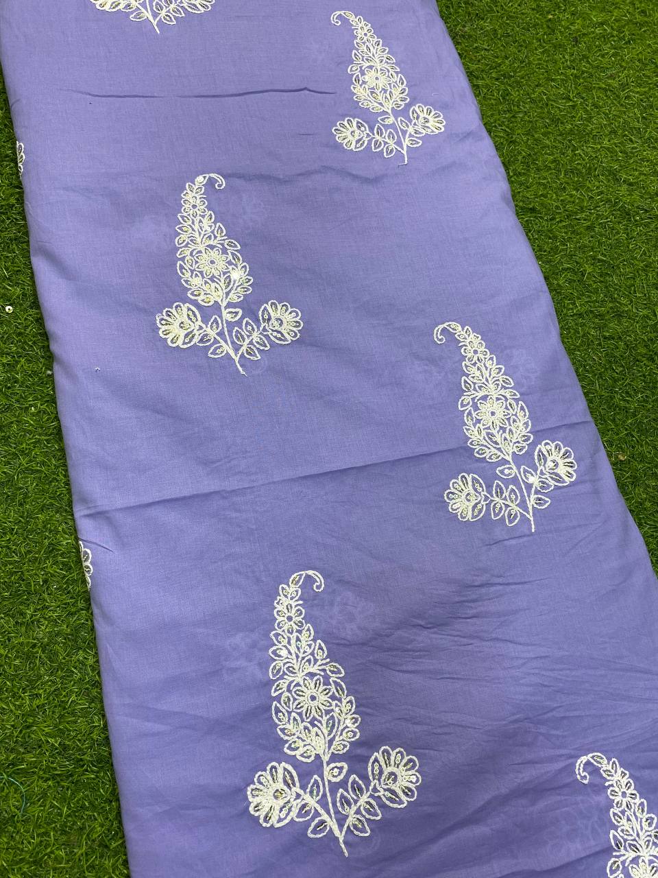 Most Premium Cotton Fabric - With Kashmiri Embroidery