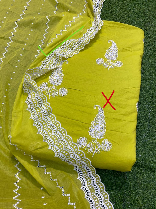 (Dupatta Only) Premium Pure Mulmul Cotton Dupatta