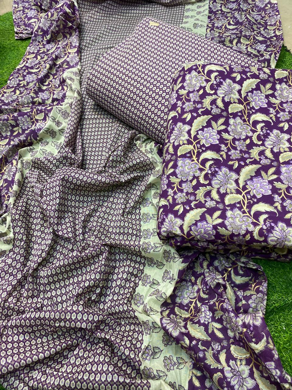 Premium Pure Cotton 80*80 Suit With Dupatta