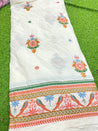 Most Premium Quality Of Fine Thread Embroidery On Pure Kora Cotton Fabric