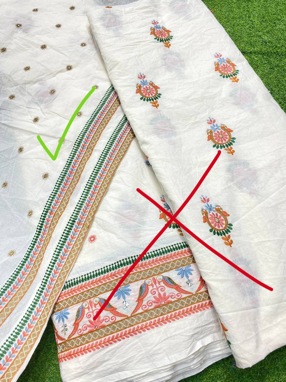 (Dupatta Only) Premium Pure Mulmul Kora Cotton Dupatta