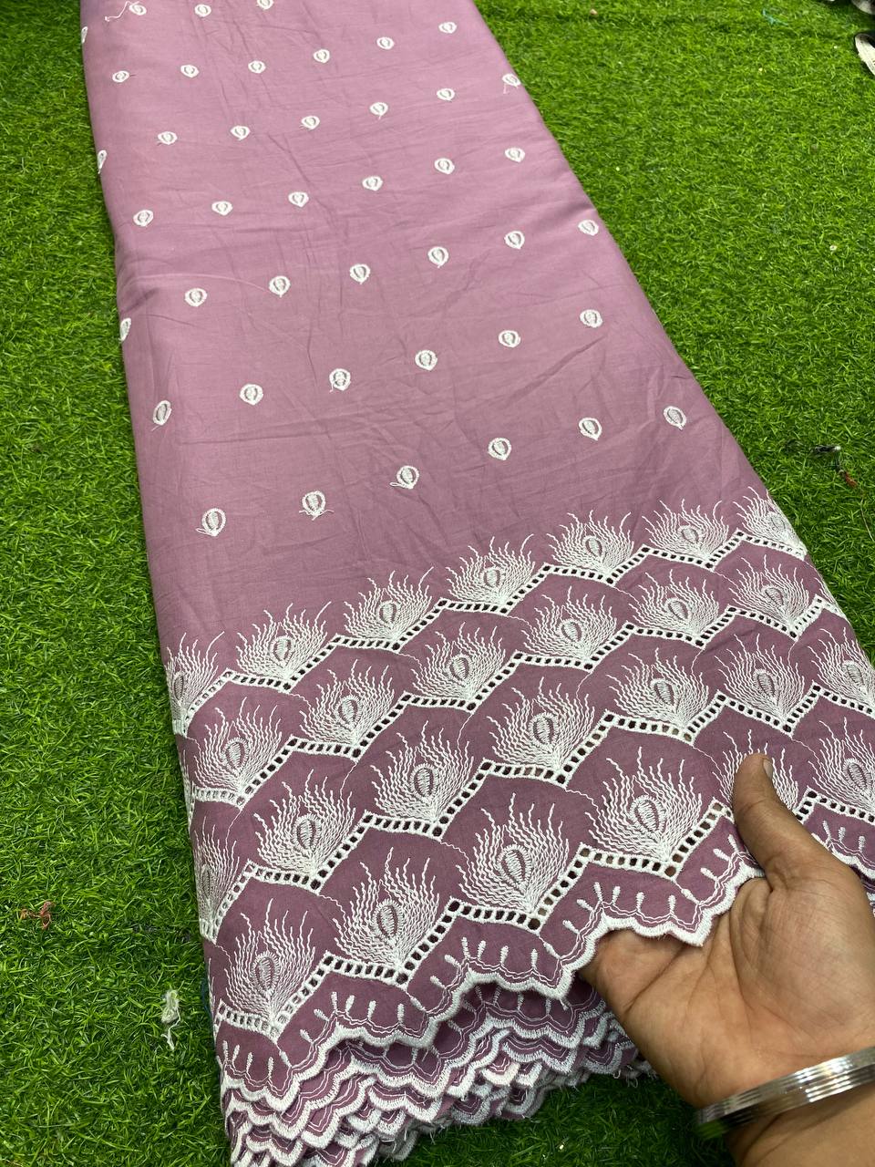 Most Premium Quality Of Fine Thread Embroidery On Pure Cotton Fabric