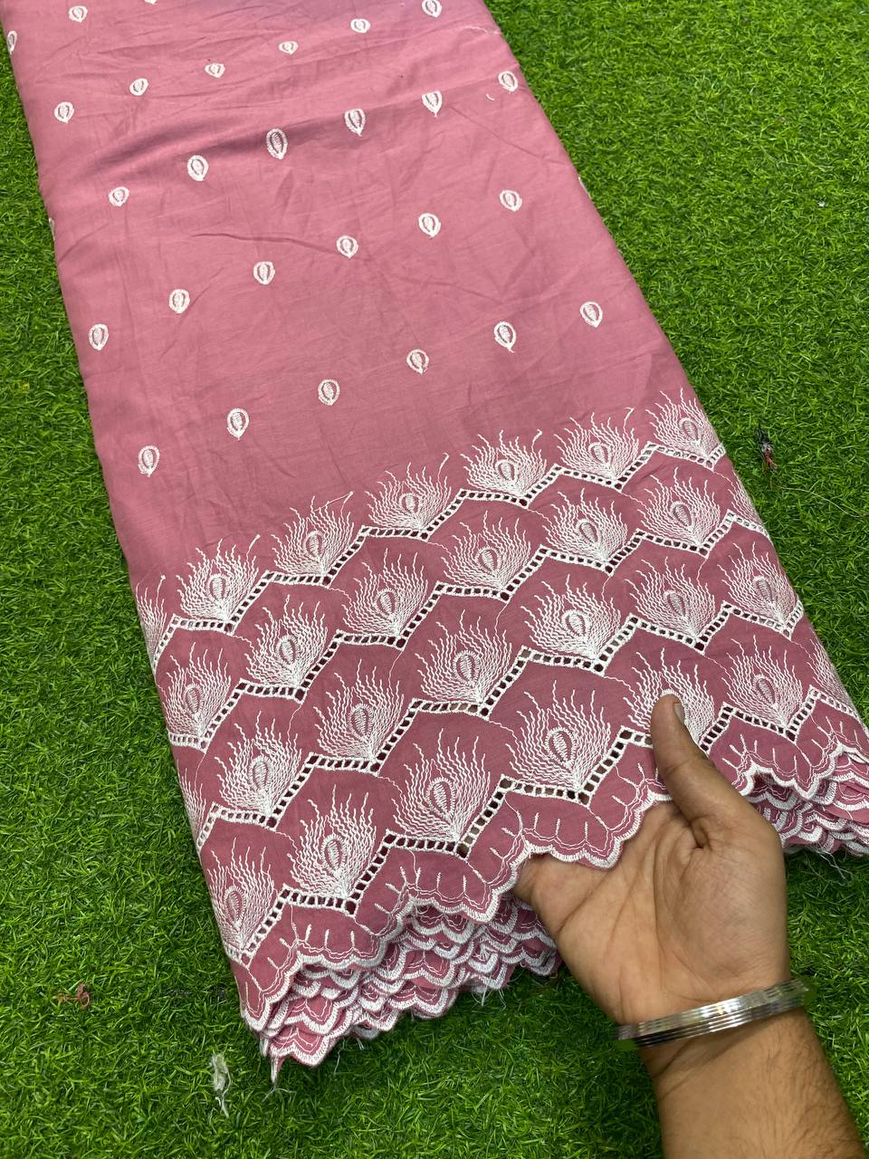 Most Premium Quality Of Fine Thread Embroidery On Pure Cotton Fabric