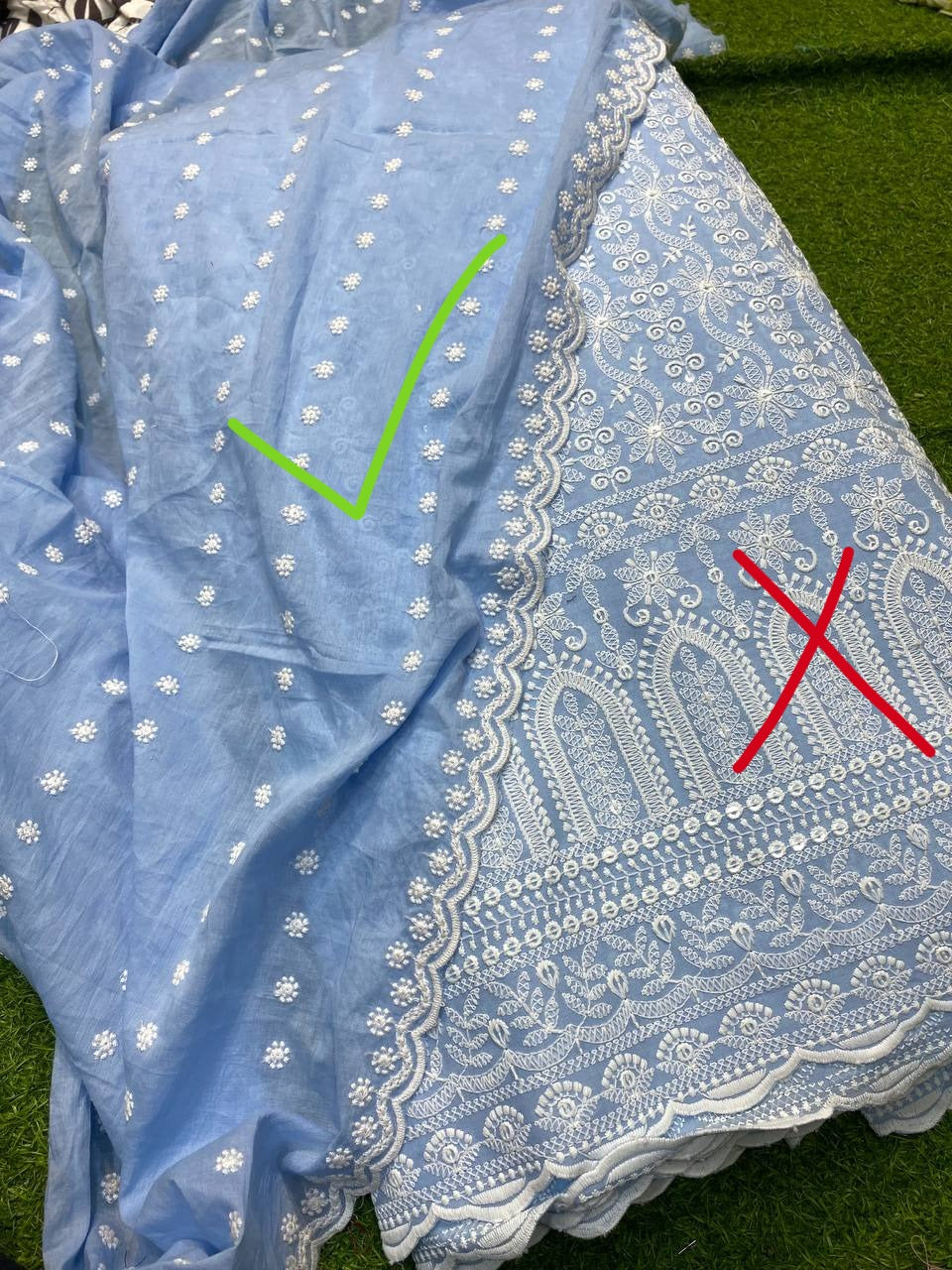 (Dupatta Only) Premium Pure Mulmul Cotton Dupatta