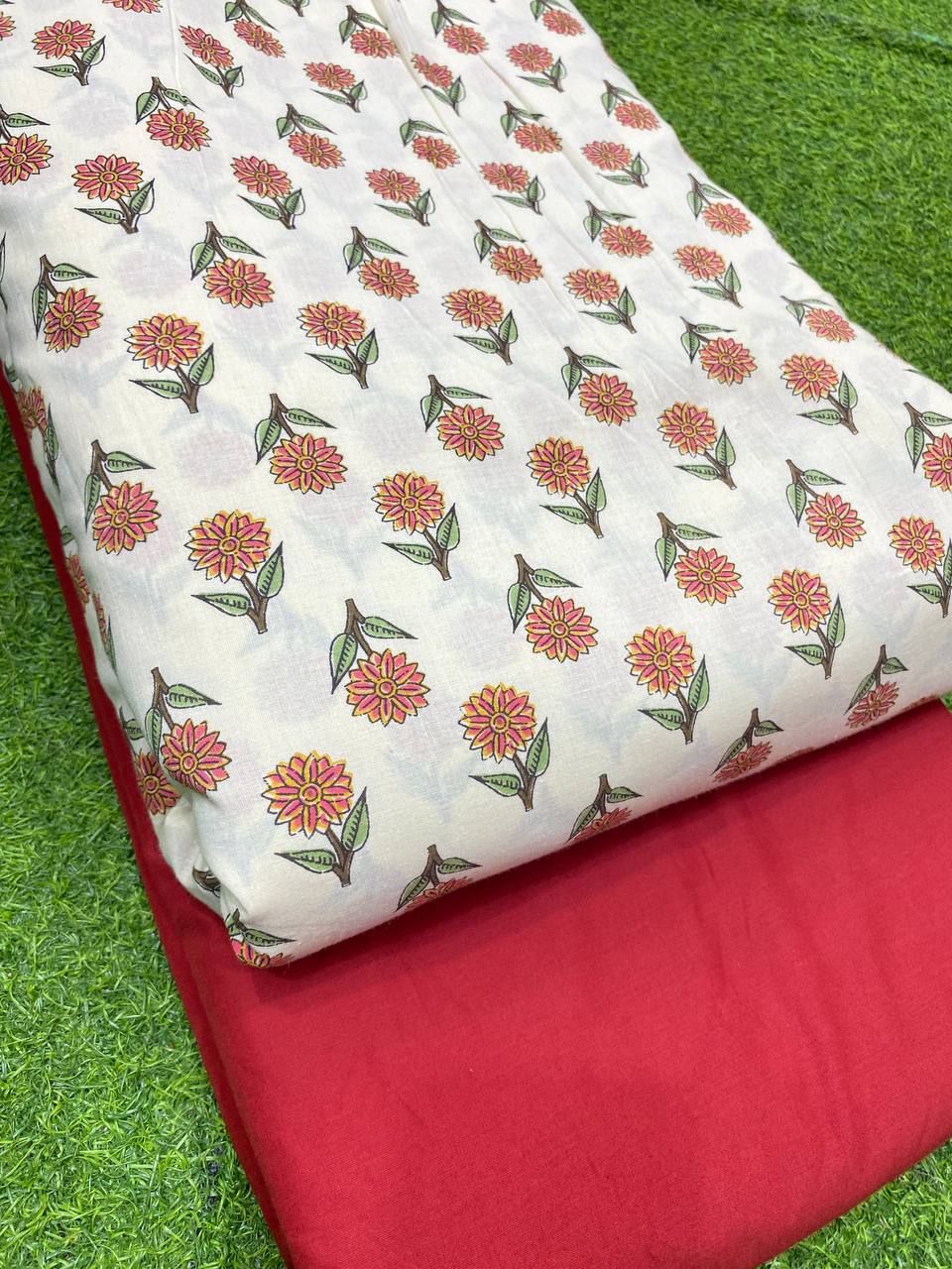 Most Premium Pure Cotton 80*80 Suit With Bottom