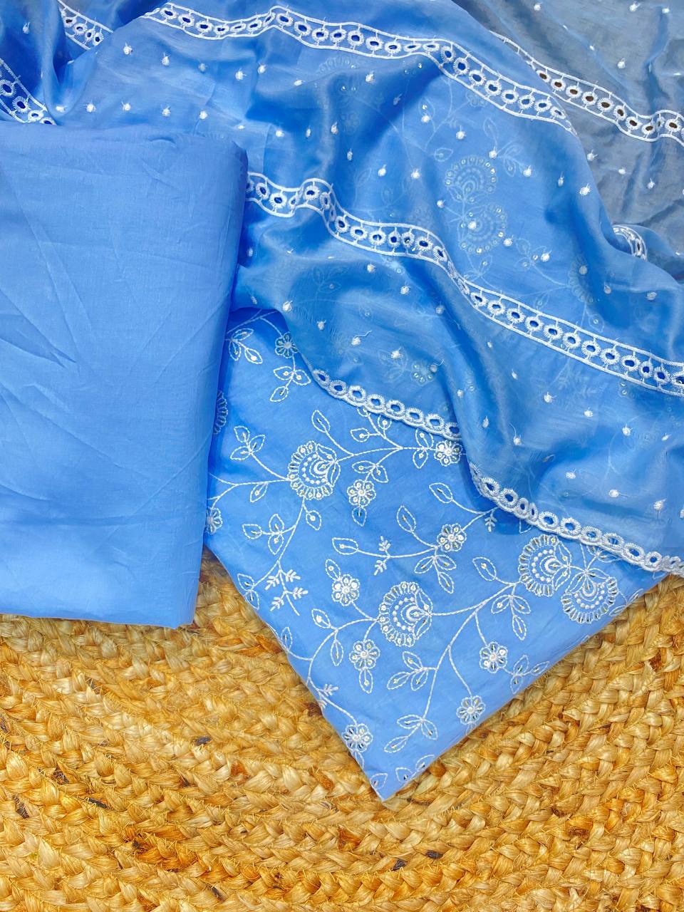 Most Premium Quality Of Pure Cotton 80*80 Suits With Mulmul Dupatta