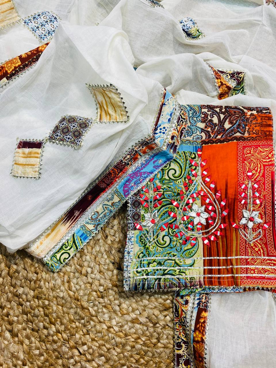 Most Premium Quality Of Pure Cotton Suits - With Dupatta & Bottom