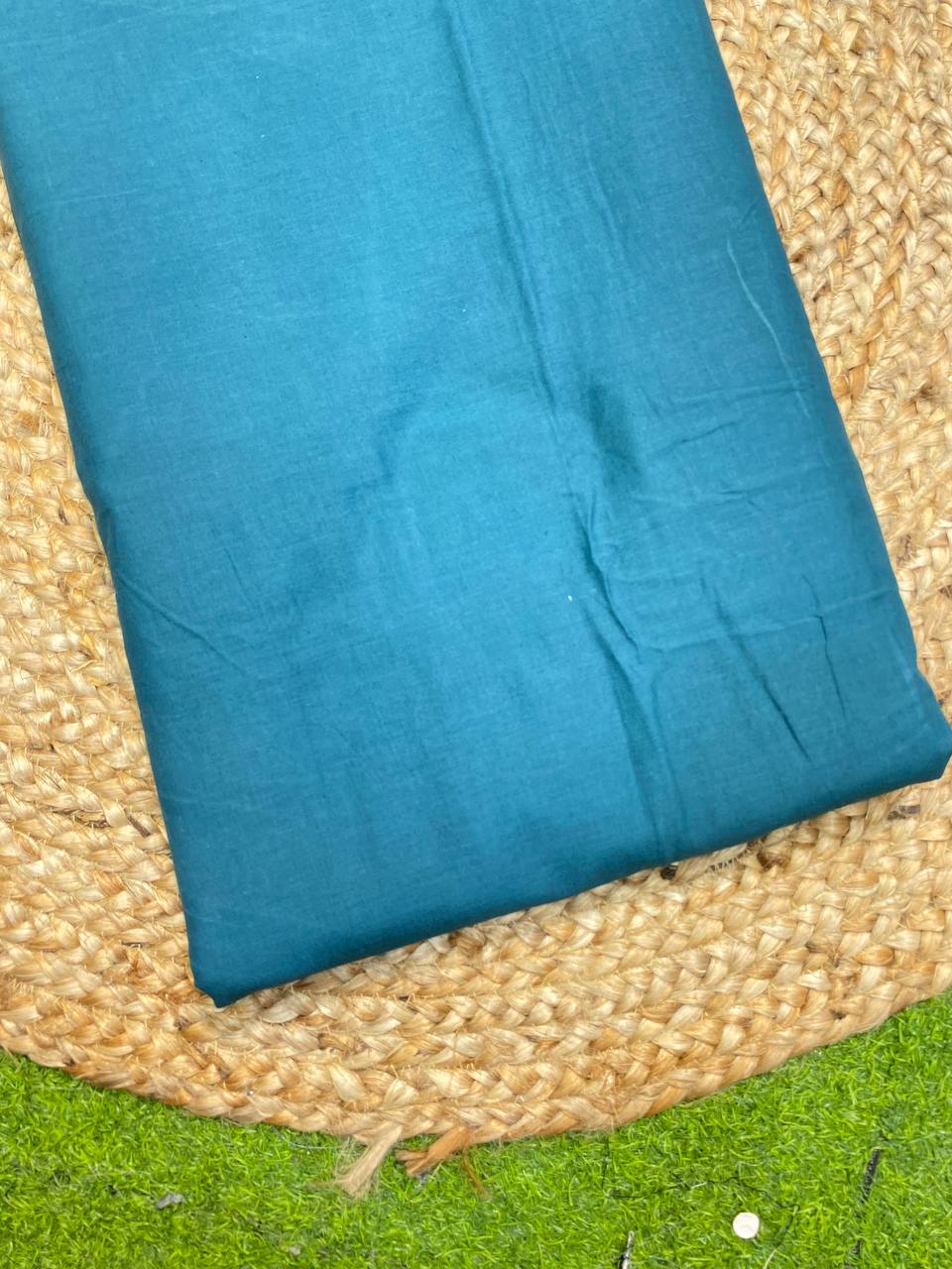 Most Premium Cotton Fabric - Cotton 80*80 Fabric (Teal Blue)