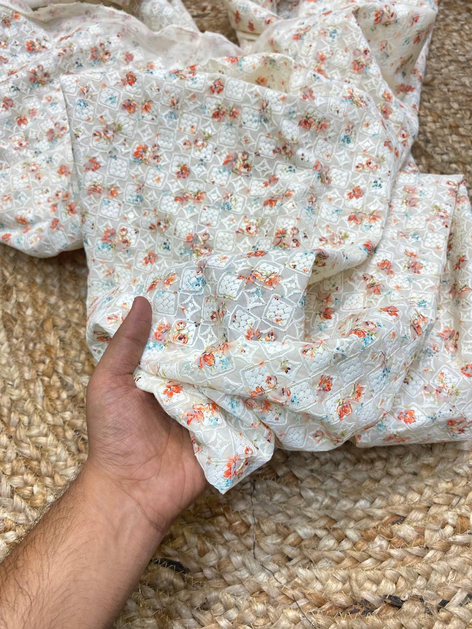 Most Premium Collection Of Pure Cotton 80*80 Fabric - With Lucknowi & Printed Work