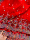 Most Premium Net Fabric Dori Work Embroidery (Big WIDTH!!)