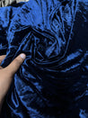 Premium Pure Imported ICE Velvet FABRIC (Big Width!!) DARK BLUE Color
