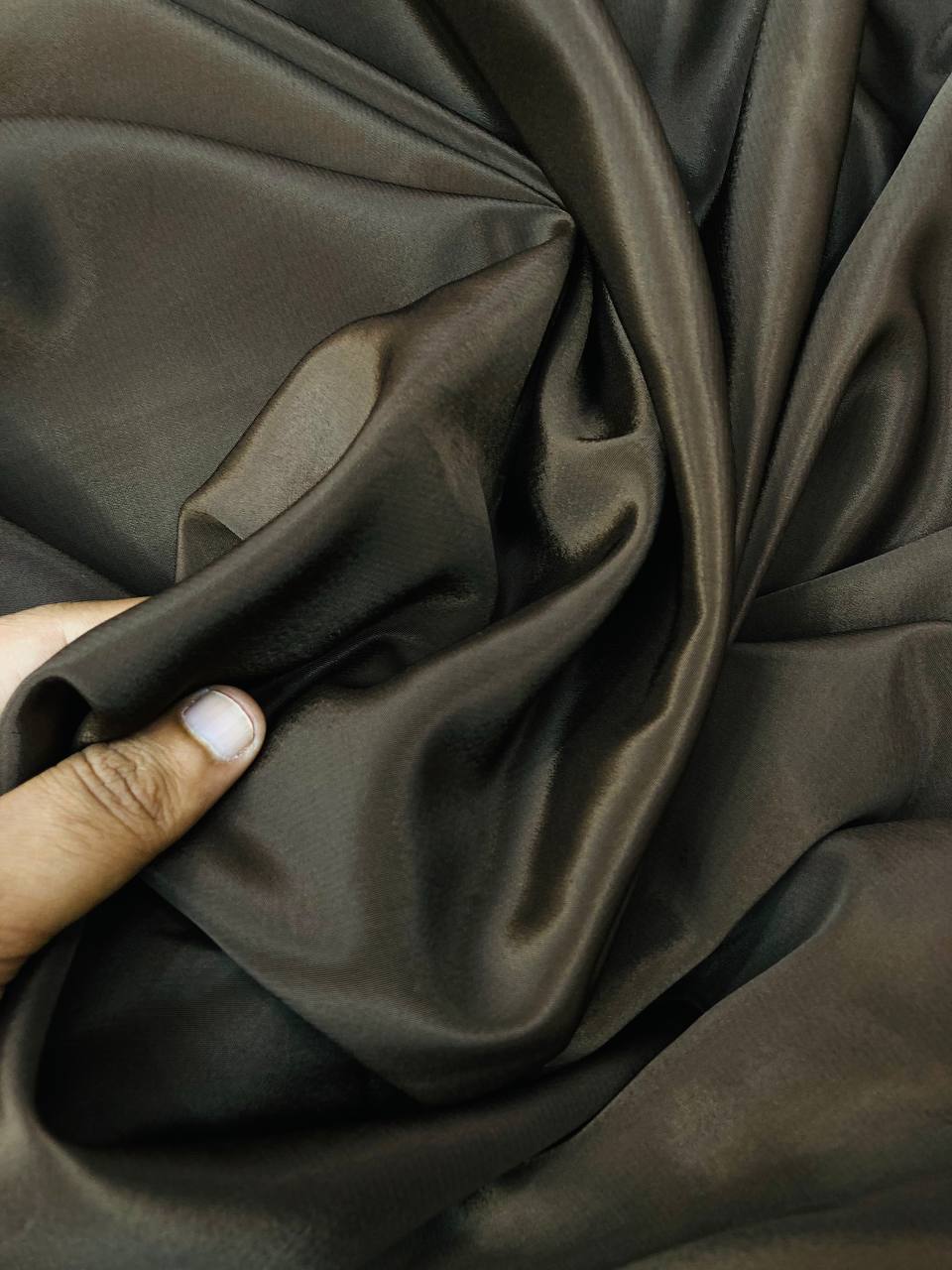 Most Premium Pure Viscose Natural CREPE FABRIC (DARK BROWN)