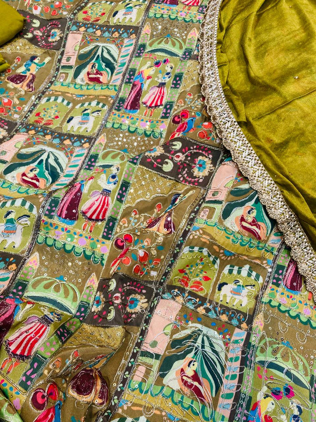 Premium Pure RAJA RANI Crepe Suit With Dupatta