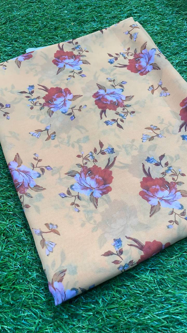 PREMIUM Embroidered  FABRIC On SALE Cut Size Of 2.5 Meter