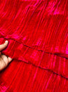 Premium Imported Crushed Velvet 9000 FABRIC - Hot PINK Rani