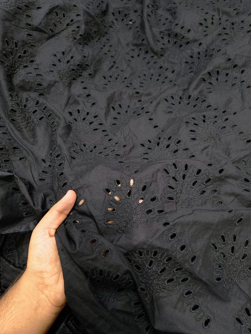 Premium Fine Hakuba Chikankari Embroidery On Pure Cotton FABRIC (Big WIDTH!!)